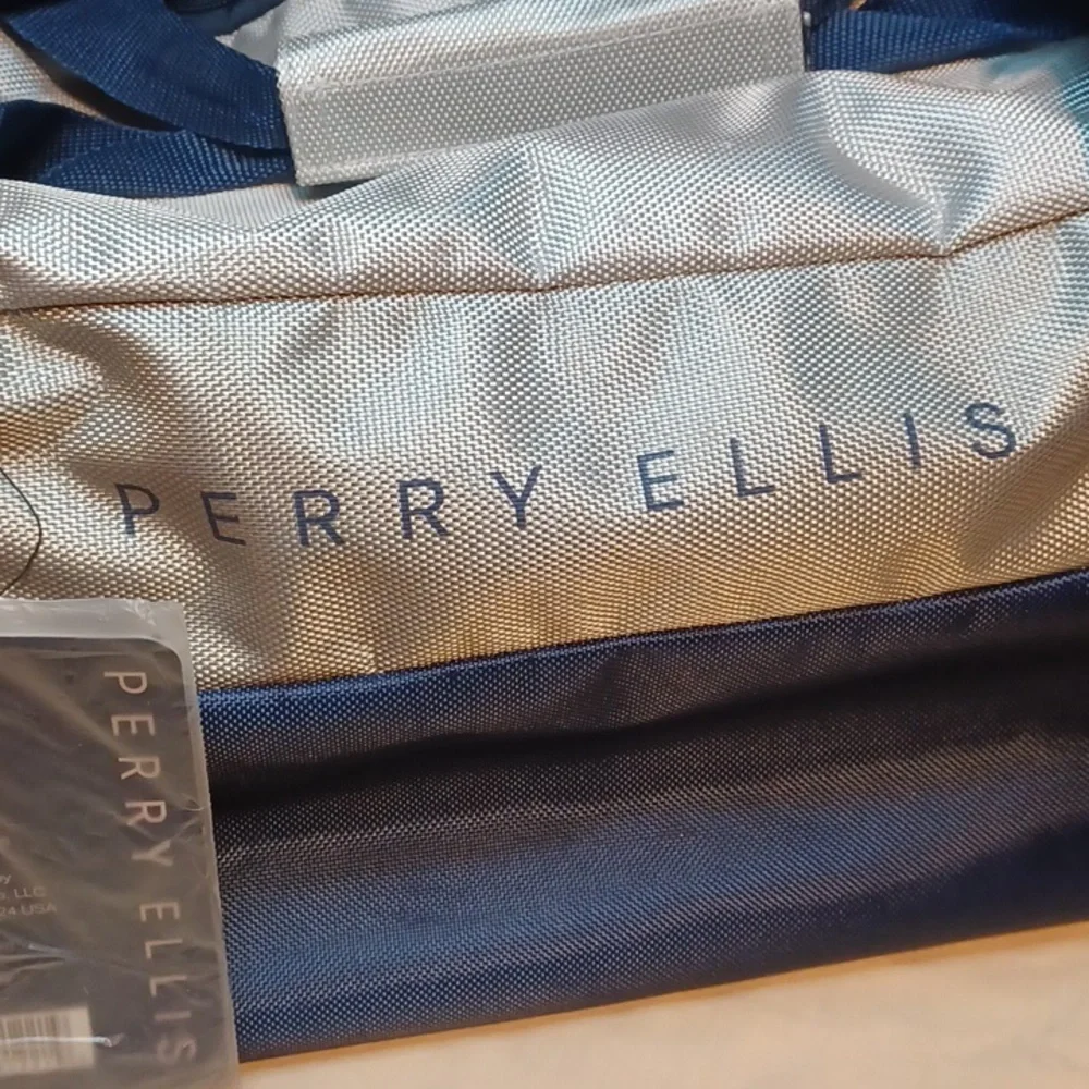 Perry Ellis Blue and Gray Men's Bag